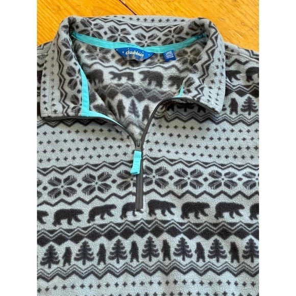 Men's Chubbies Fleece 1/4zip Pullover. Christmas/ Winter Theme! LARGE - Picture 2 of 4